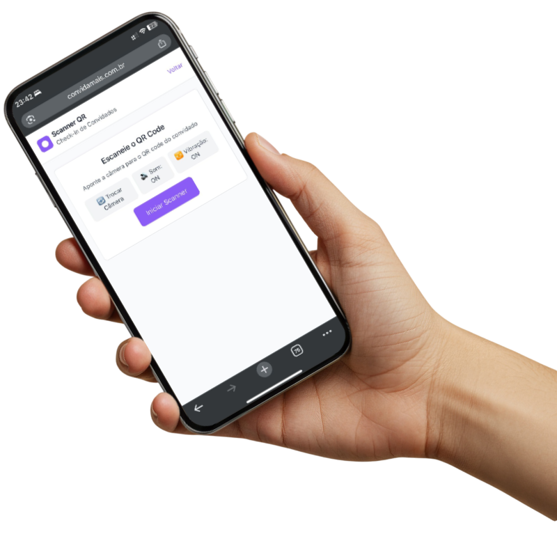 Mão segurando celular